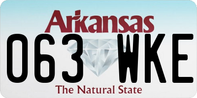 AR license plate 063WKE