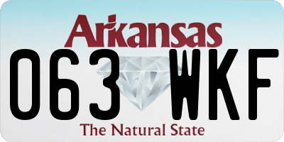 AR license plate 063WKF