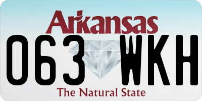 AR license plate 063WKH