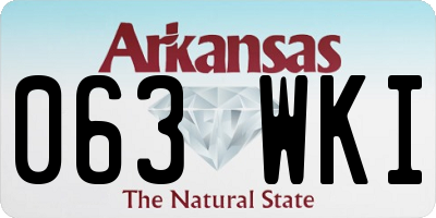 AR license plate 063WKI