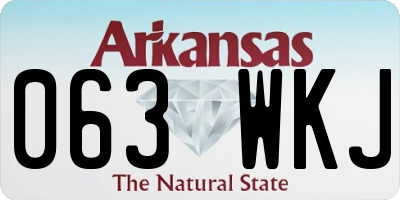 AR license plate 063WKJ