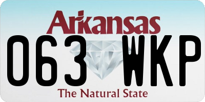 AR license plate 063WKP