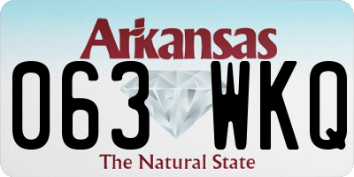 AR license plate 063WKQ