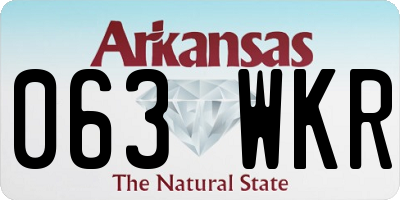 AR license plate 063WKR