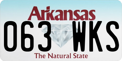 AR license plate 063WKS
