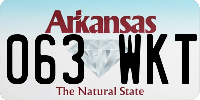 AR license plate 063WKT