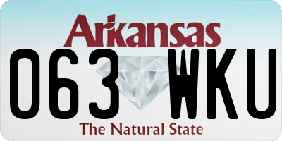 AR license plate 063WKU