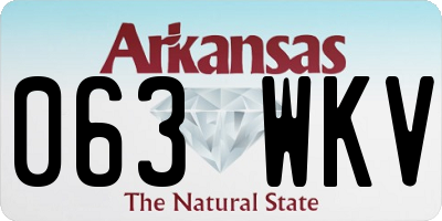 AR license plate 063WKV