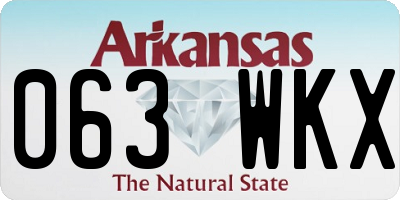 AR license plate 063WKX