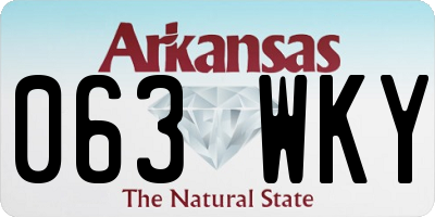 AR license plate 063WKY