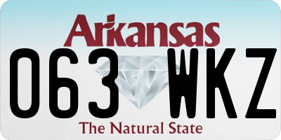 AR license plate 063WKZ