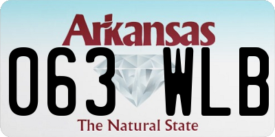 AR license plate 063WLB
