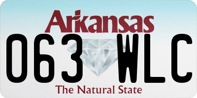 AR license plate 063WLC