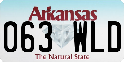 AR license plate 063WLD