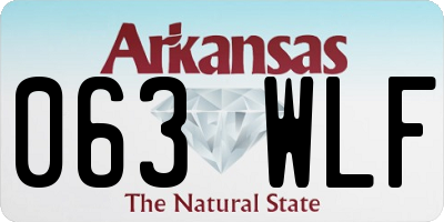 AR license plate 063WLF