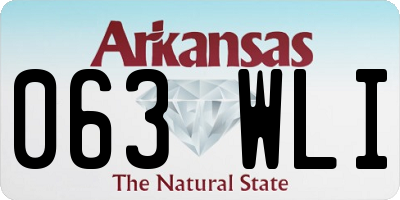 AR license plate 063WLI