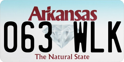 AR license plate 063WLK
