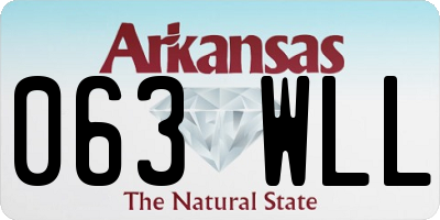 AR license plate 063WLL