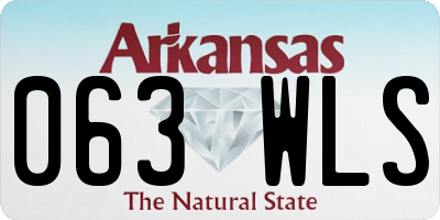 AR license plate 063WLS