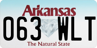 AR license plate 063WLT