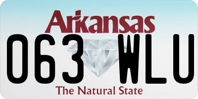 AR license plate 063WLU