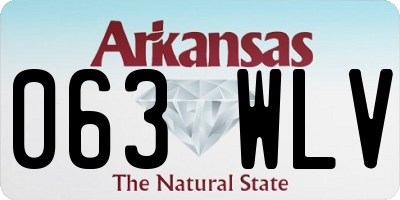 AR license plate 063WLV