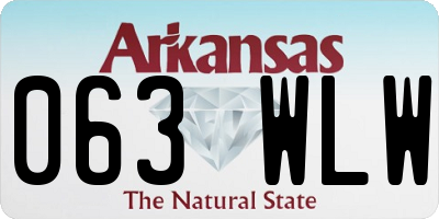 AR license plate 063WLW