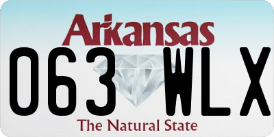AR license plate 063WLX