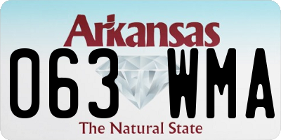 AR license plate 063WMA
