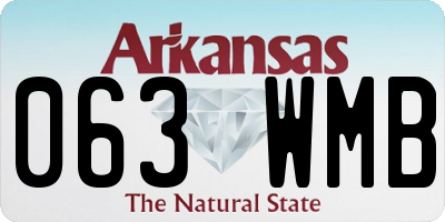 AR license plate 063WMB