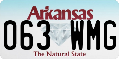AR license plate 063WMG