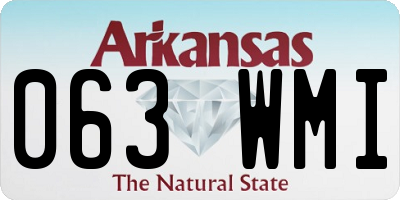AR license plate 063WMI