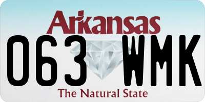 AR license plate 063WMK