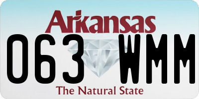 AR license plate 063WMM