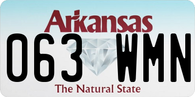 AR license plate 063WMN