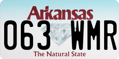 AR license plate 063WMR