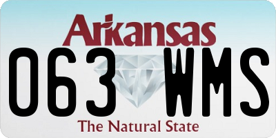 AR license plate 063WMS