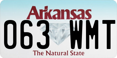 AR license plate 063WMT
