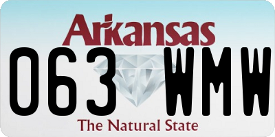 AR license plate 063WMW