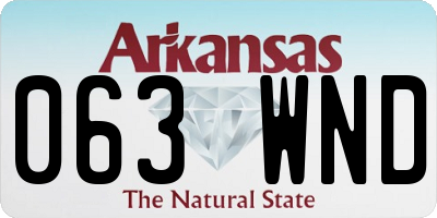 AR license plate 063WND