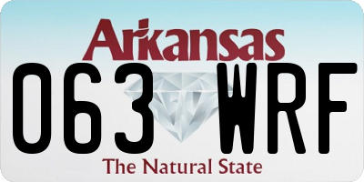 AR license plate 063WRF