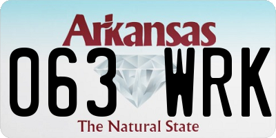 AR license plate 063WRK