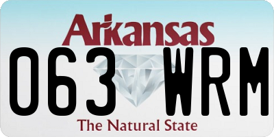 AR license plate 063WRM