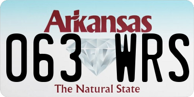 AR license plate 063WRS