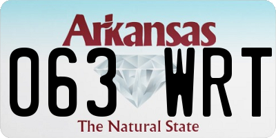 AR license plate 063WRT