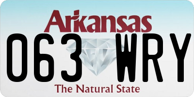 AR license plate 063WRY