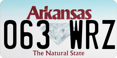 AR license plate 063WRZ