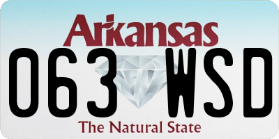 AR license plate 063WSD