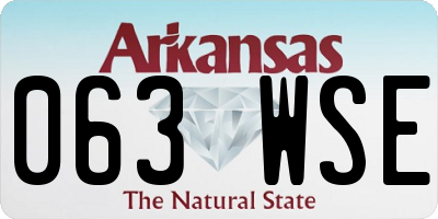 AR license plate 063WSE