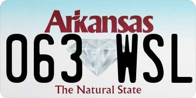 AR license plate 063WSL
